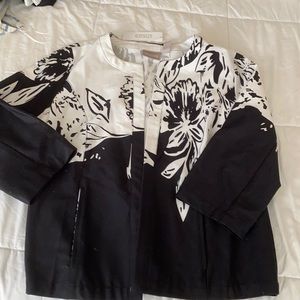NWT Chico's Amazed Abstract Black and White Jacket